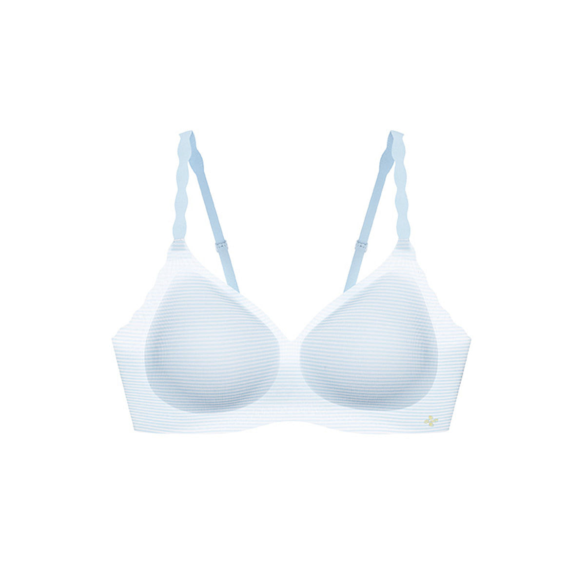 Ubras No Size Mint Cool V-neck Wave Bra Tank Top – Standard – Blue Stripe- One Size 100 g