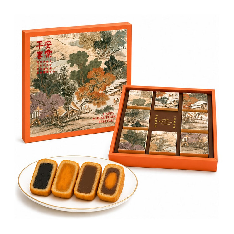 糕运来 8粒装红豆月饼礼盒 1box 1 盒