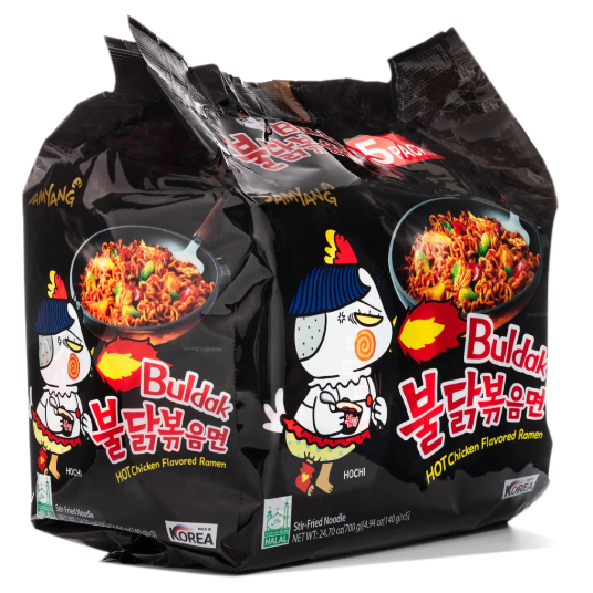 Samyang Buldak Ramen Black, Hot Chicken Flavor pack of 5 - Weee!
