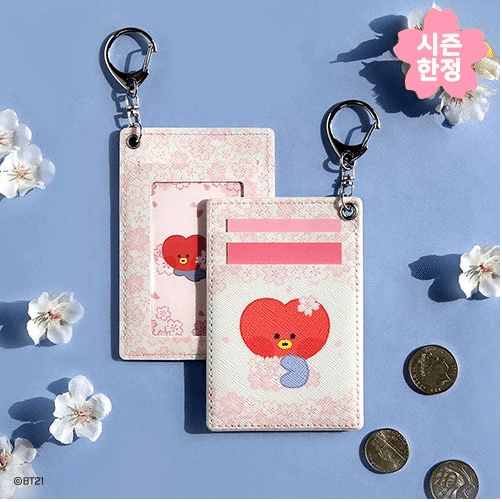 BT21 Minini Cherry Blossom Phone Card Pocket Holder by BTS TATA 4 oz