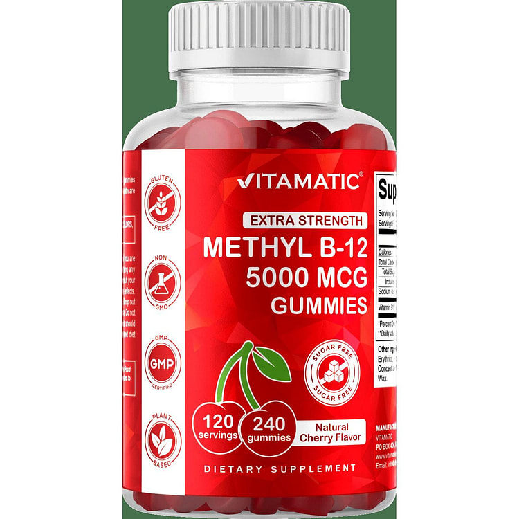 Extra Strength Vitamin B12 5000 mcg 240 Gummies