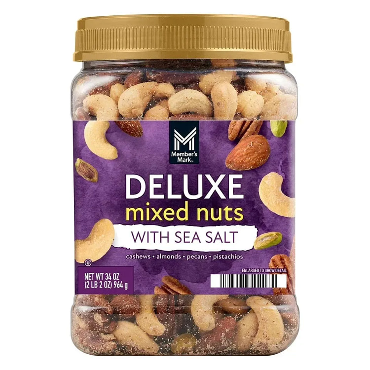 Member's Mark Deluxe Mixed Nuts with Sea Salt 34oz 1 pack
