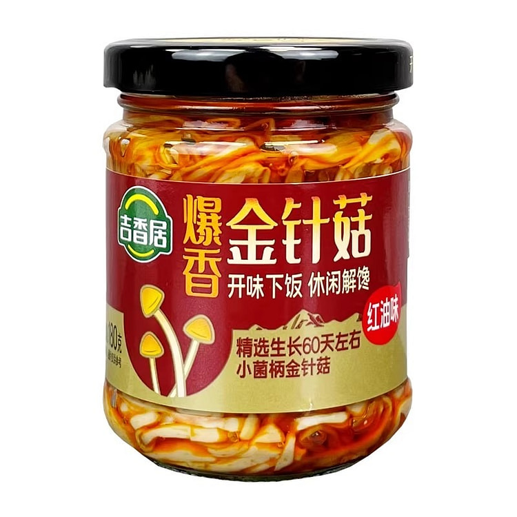 吉香居 金针菇180g/瓶装 香辣红油味 1 瓶