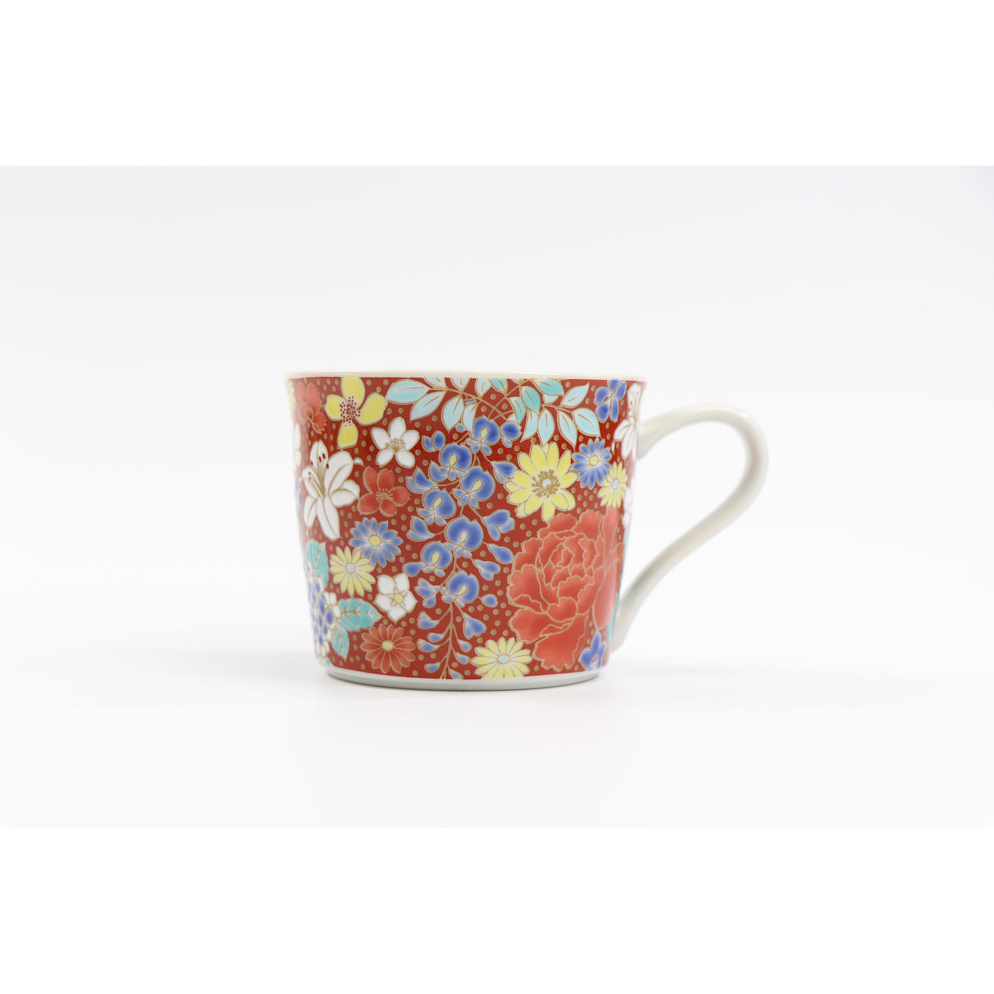 Kutani Ware Red Flower cup SK-411 3.54×3.54×2.91in 1 count