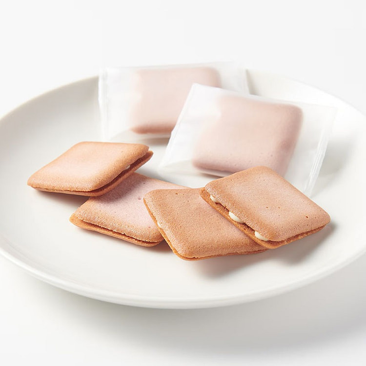 muji butter cherry blossom sandwich biscuits 6 pcs