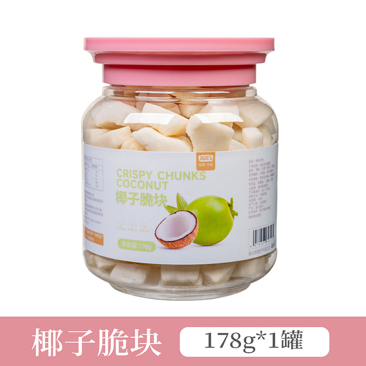 绝膳 椰子脆块果干蜜饯果脯香脆可口 178g*1罐