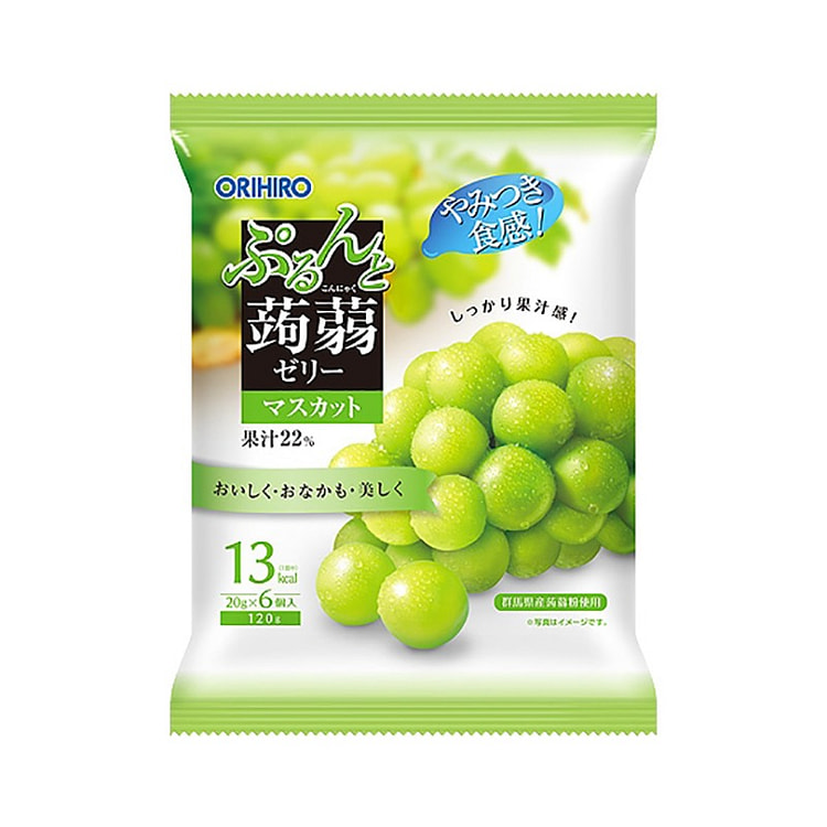 ORIHIRO 蒟蒻果冻 20gx6 青提味