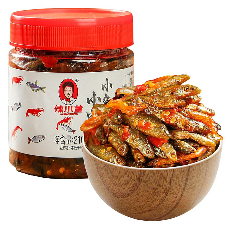 辣小董 小鱼小虾210g 香辣鱼仔  即食下饭菜