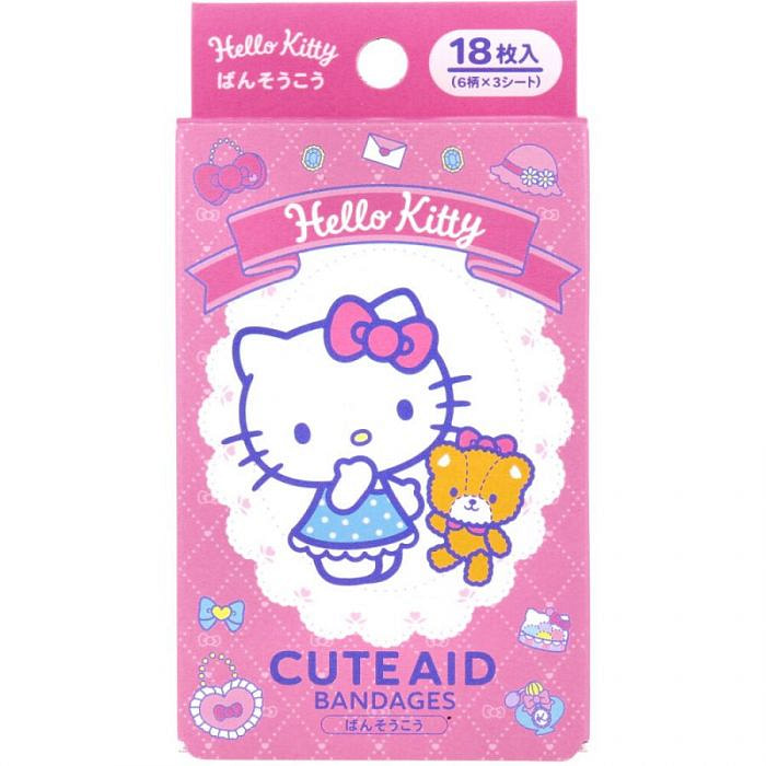 Santan x Japan Sanrio Hello Kitty 卡通图案创可贴 18枚入
