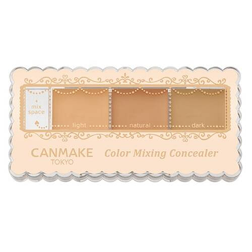 Canmake 3-Color Concealer 02 Natural Beige 1 each