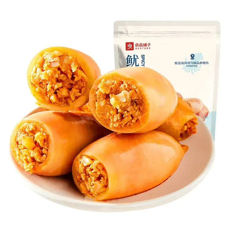 良品铺子鱿鱼仔香辣味海鲜小零食小包装160g 160 克