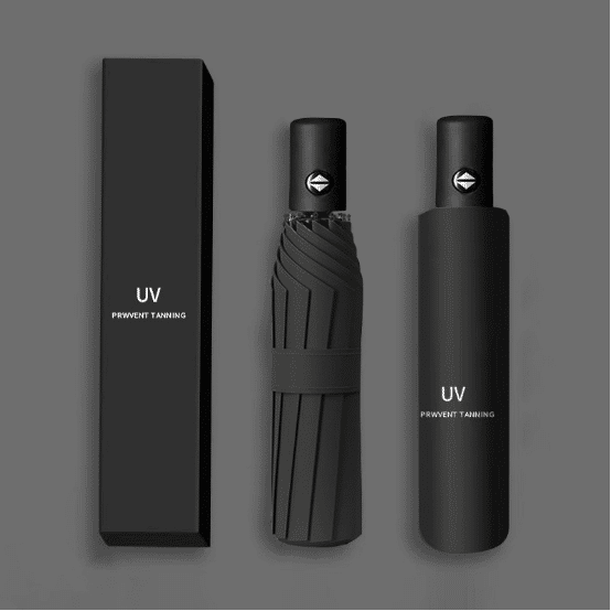Compact Reverse Folding Umbrella Auto Windproof Sun UV Travel Umbrella 5 lb