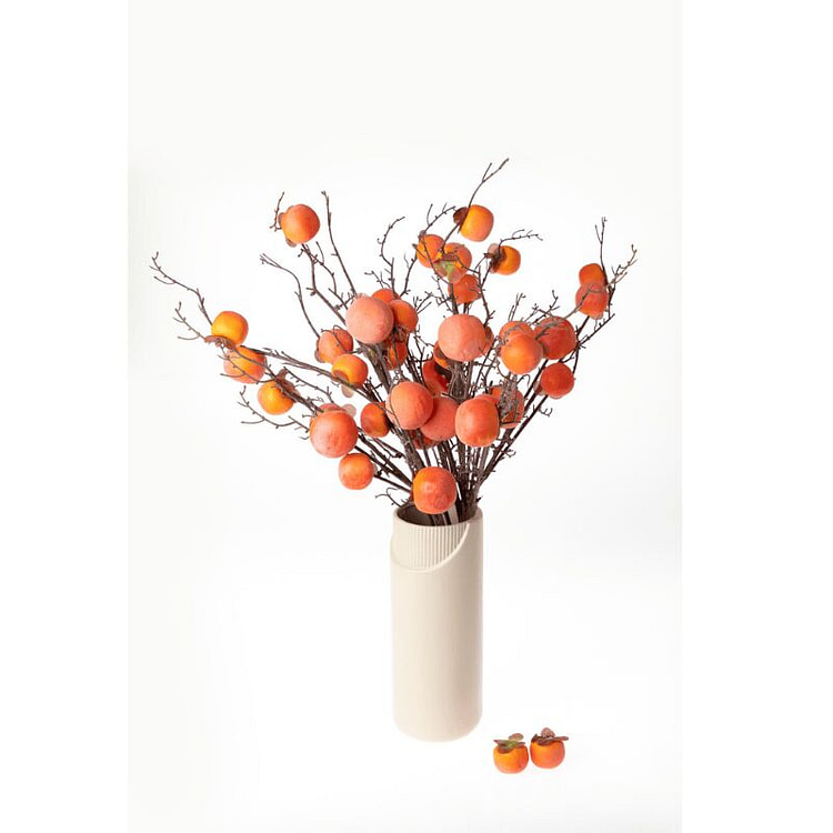 Tet & New Year Artificial Persimmon Branch 32 inch 1 count