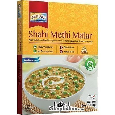 Ashoka Shahi Methi Matar – Vegan (Ready-to-Eat), 10 oz box 10 oz