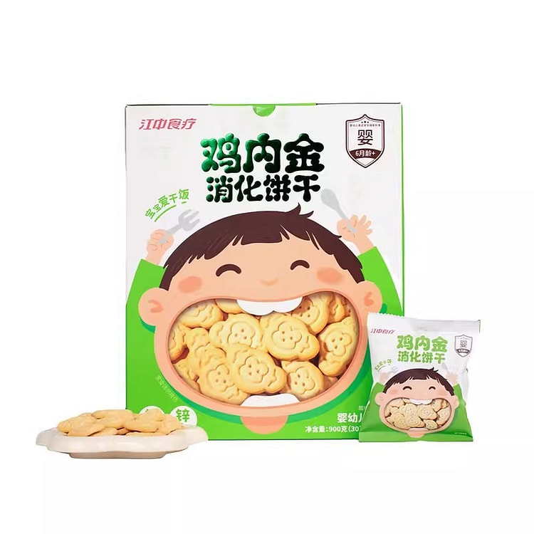 江中食疗鸡内金消化饼干儿童营养消化饼干独立包装零食 900 克