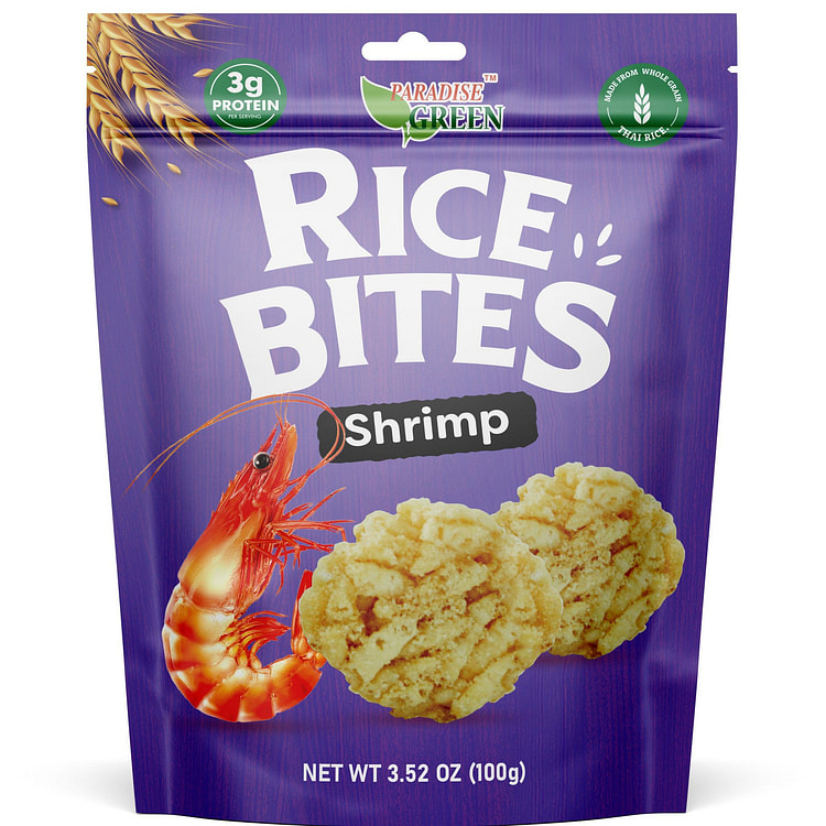 Paradise Green Thai Jasmine Rice Bites - Shrimp 3.5 oz