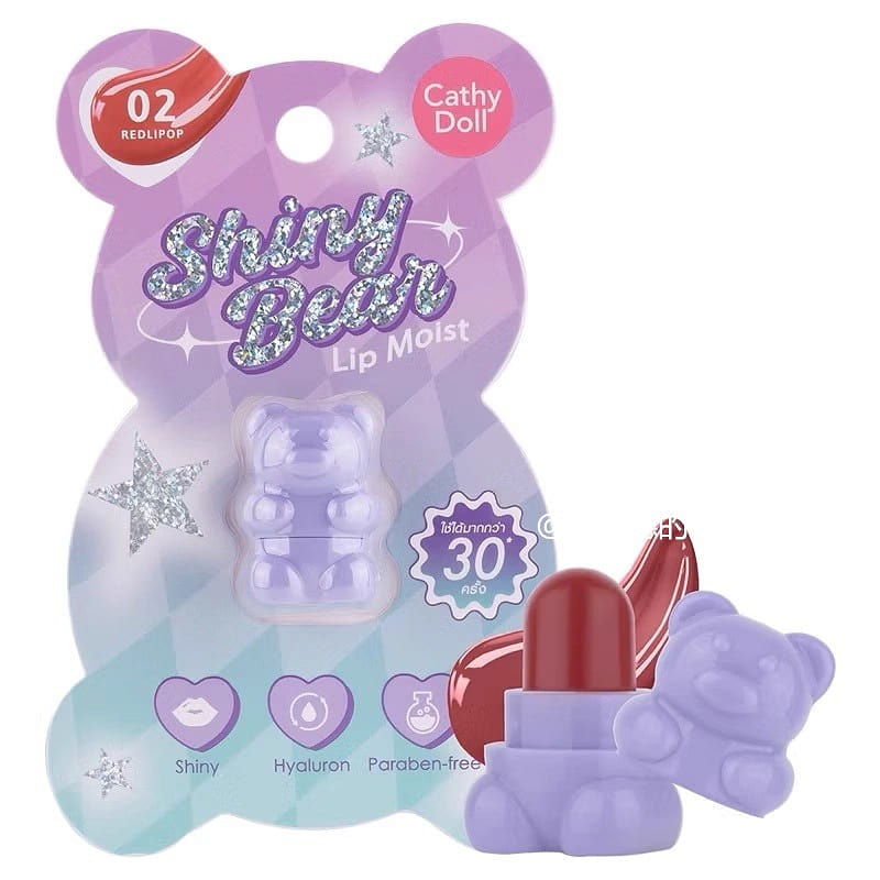 Cute Bear Lip Balm Lipstick – 02 Redlipop 1Pc 1.1 g