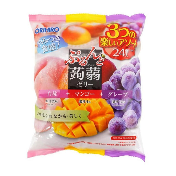 ORIHIRO Japanese Konjac Jelly 480g(24pcs)*1set 480 g