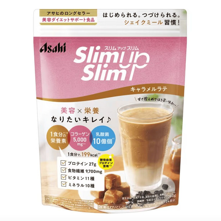 ASAHI Slim Up Shake Caramel Latte Flavor 313 g