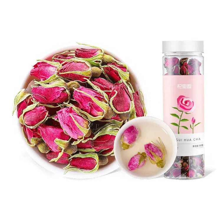 杞里香玫瑰花茶重瓣干玫瑰花蕾泡茶泡水50g*1罐 50 克