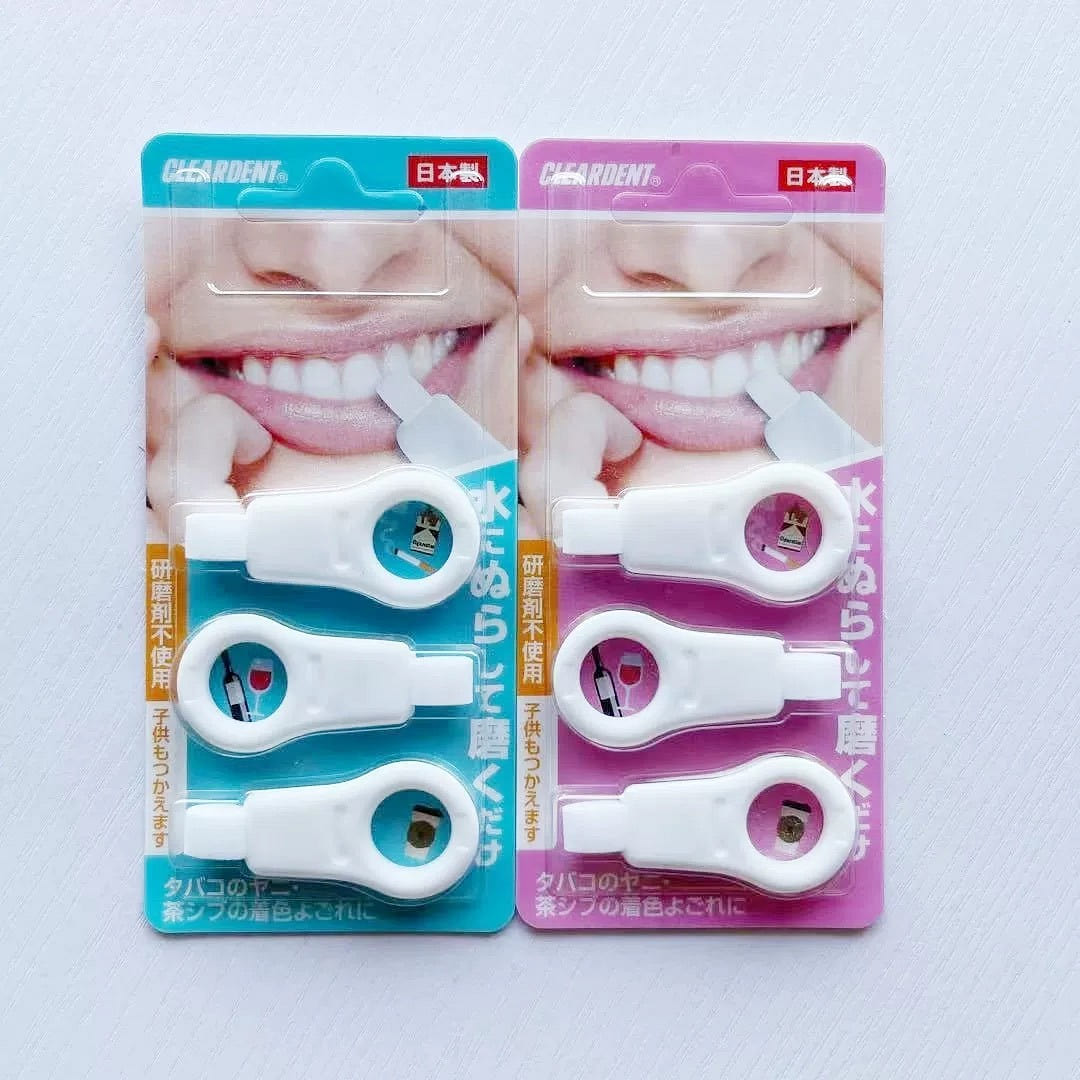 Cleardent Koueisha Clear Dent Tooth Peeling Sponge 3 sticks/ 1 box