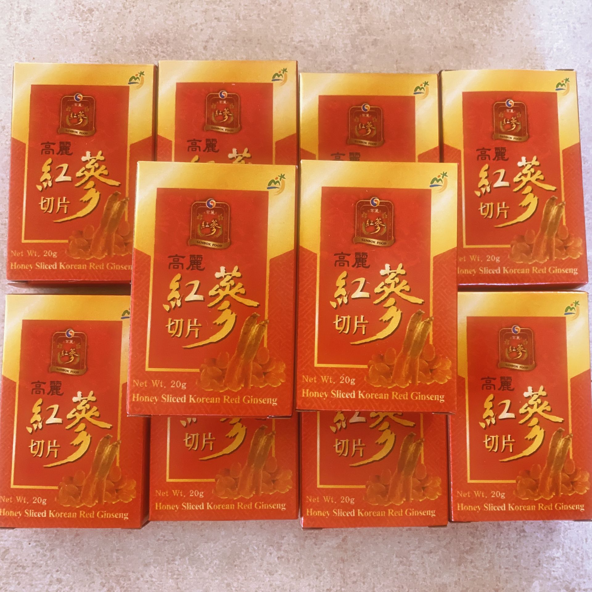 SÂM LÁT TẨM MẬT ONG Thái lát hộp giấy 10ea 200 g