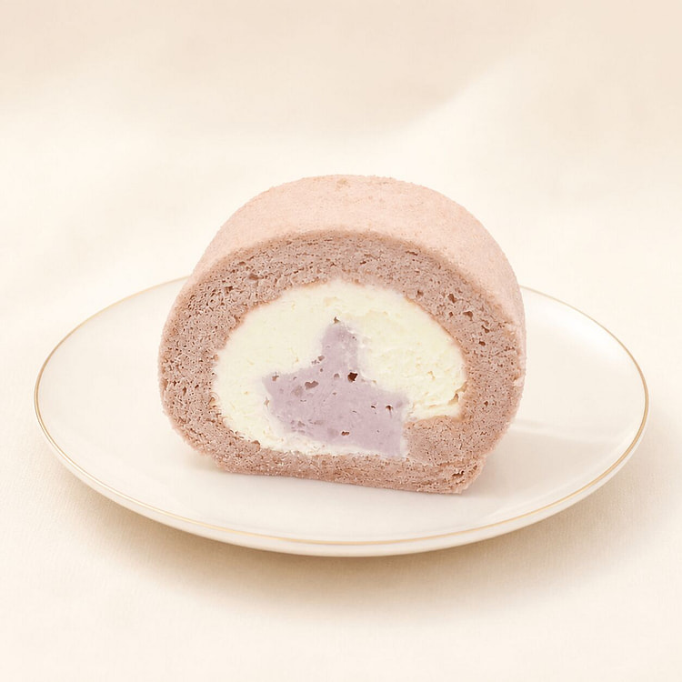 Rollo de taro y batata morada