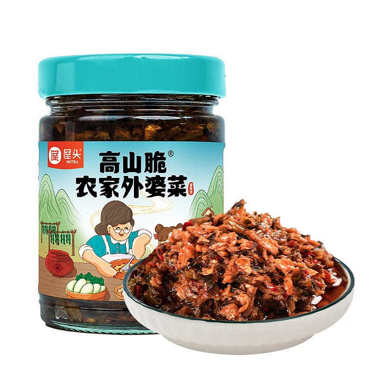 屋头 农家外婆菜 湖南下饭菜腌菜香辣咸菜萝卜干 238 克