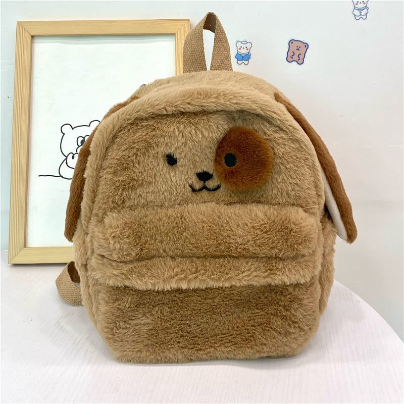 Cute Puppy Plush Backpack Backpack For Students 1 each