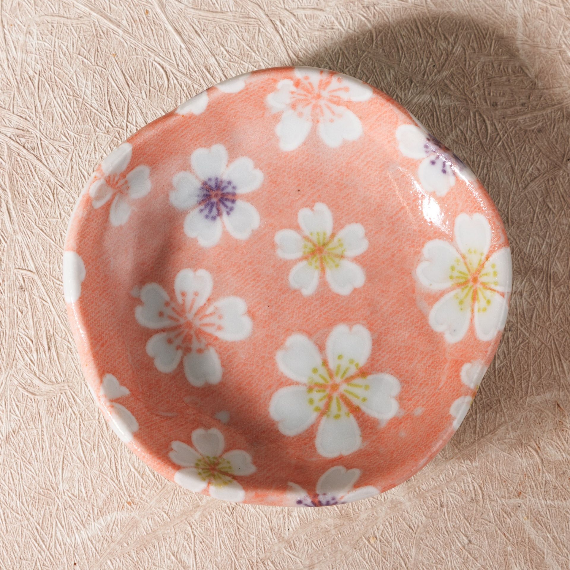 Mamezara Floral Pink Plate 33 그램