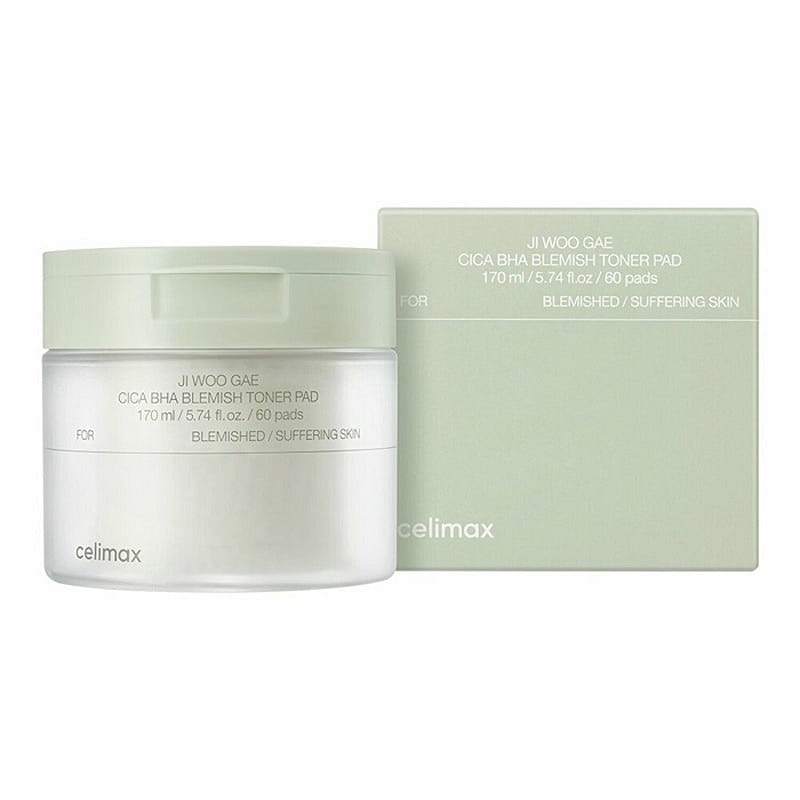 CELIMAX JI WOO GAE Cica BHA Blemish Pad 60pcs 170 ml