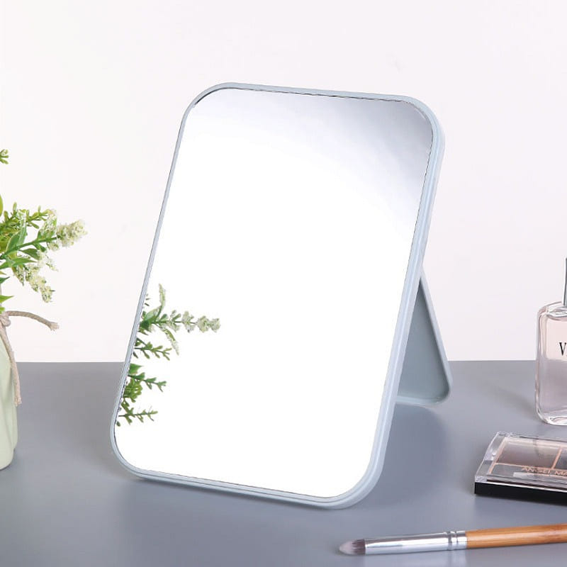 Folding Lighted Makeup Mirror Ultra Thin Daily Travel, small, blue 1 count