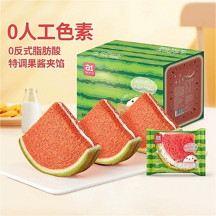 A1西瓜吐司面包400g*1盒 400 克