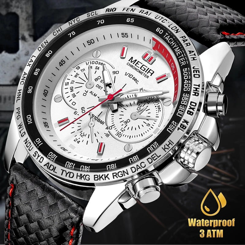 MEGIR Mens Waterproof Stainless 1 case