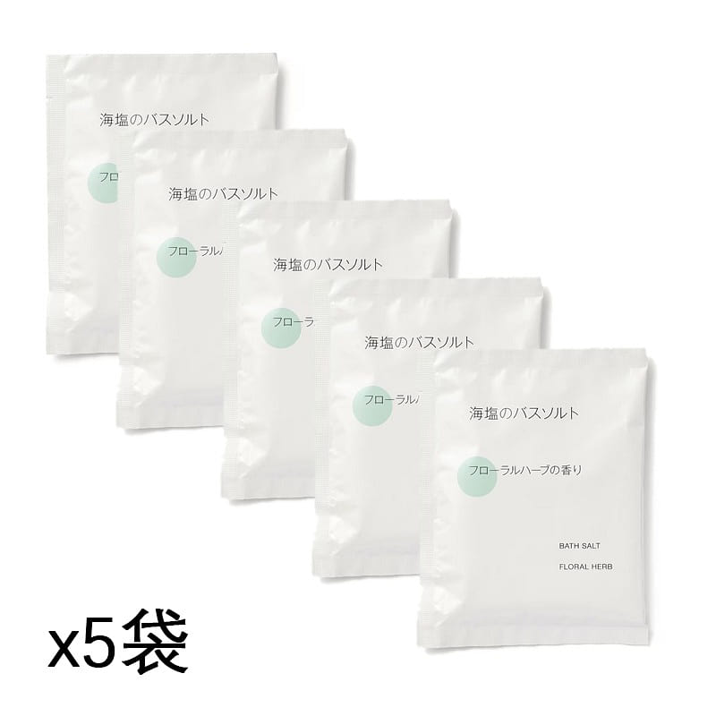 muji bath salt floral scent 40g x 5 bags 1 each