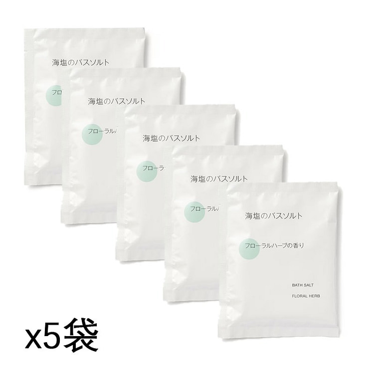 muji 海盐浴盐 花草香 40gx5袋