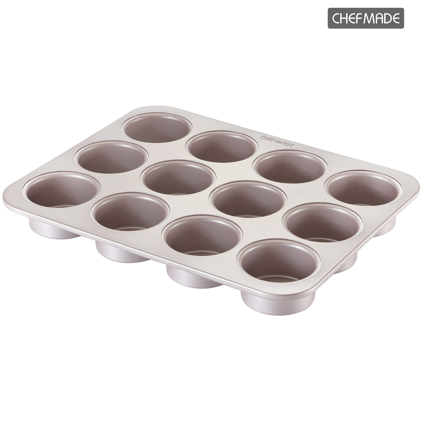 CHEFMADE Muffin Cake Pan, 12-Cavity Non-Stick Bristish Cupcake Pan Bakeware 1 each