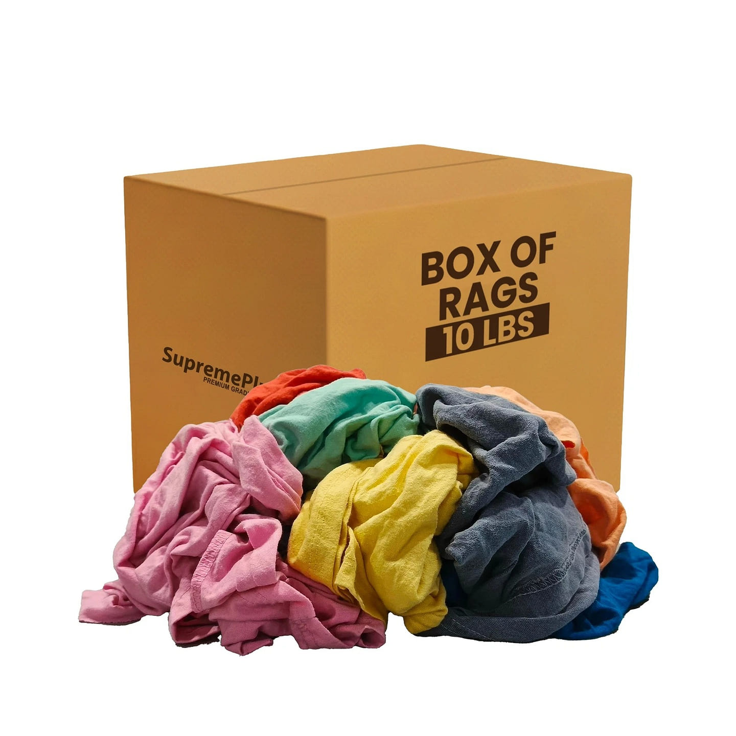 Colored Knit T-Shirt Wiping Rags – 10 lbs. 10 lb