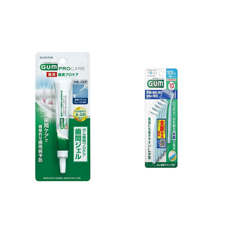 SUNSTAR 出血 缝隙病菌祛除药用牙膏缝隙刷/