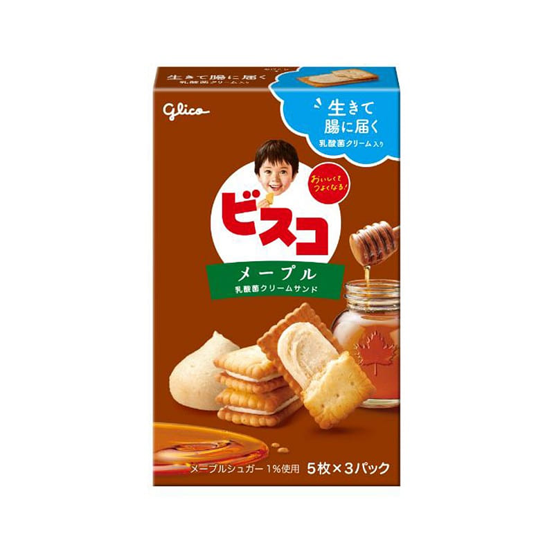 Glico Maple Flavor Sandwich Cookies 15 Pieces 1 each