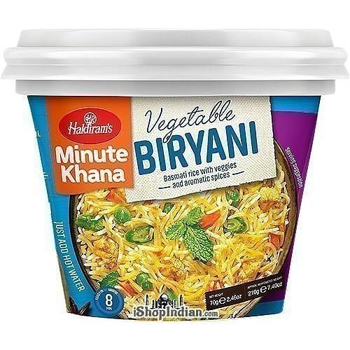 Haldiram’s Instant Vegetable Biryani – Basmati Rice with Veggies and Aromatic Spices, 2.46 oz pack 2.46 oz