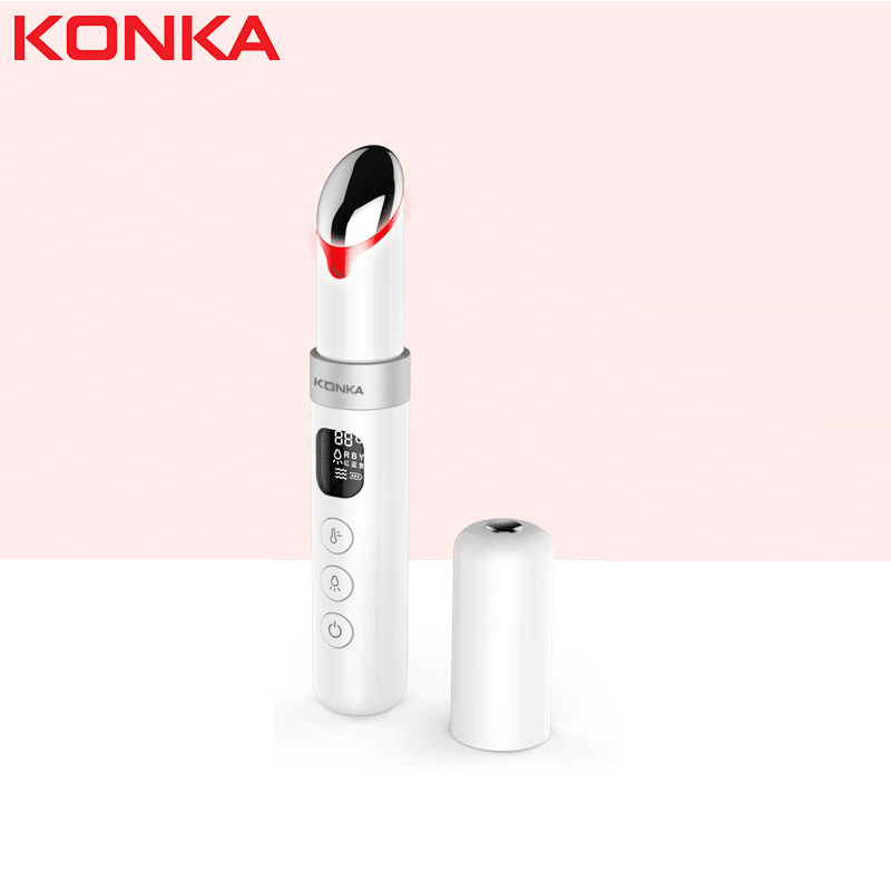 KONKA Eye Beauty Massager Pen Skin Rejuvenation Remove Wrinkle white 1 count