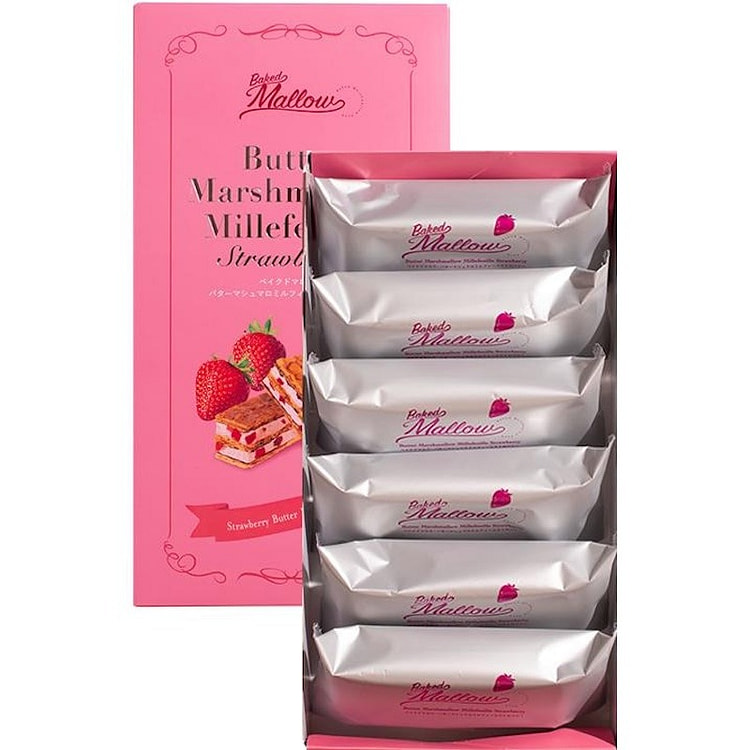 BAKED MALLOW Strawberry Millefeuille 6 pcs 1 box