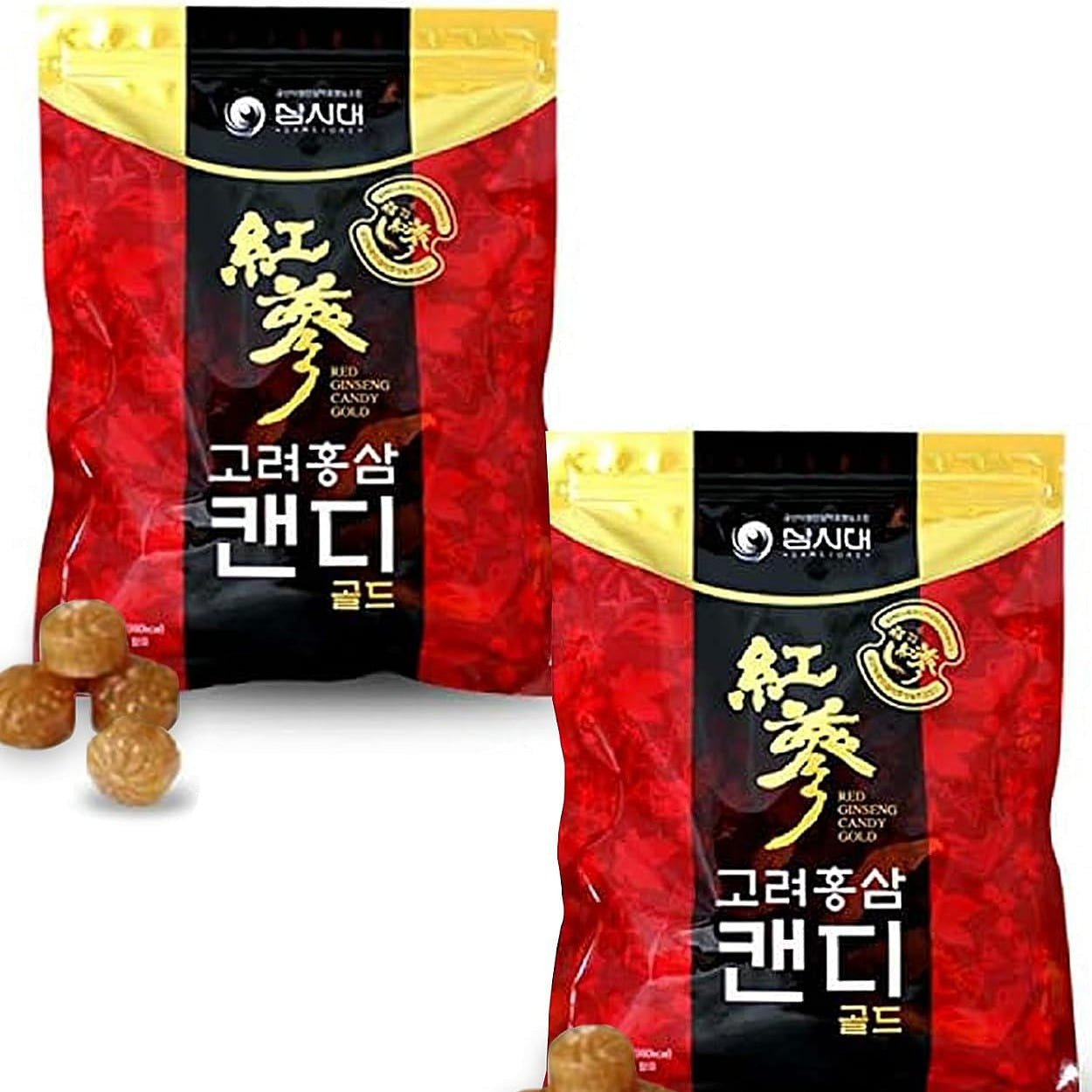 Korean Red Ginseng Candy Gold 300g X 2 Bag 1 each