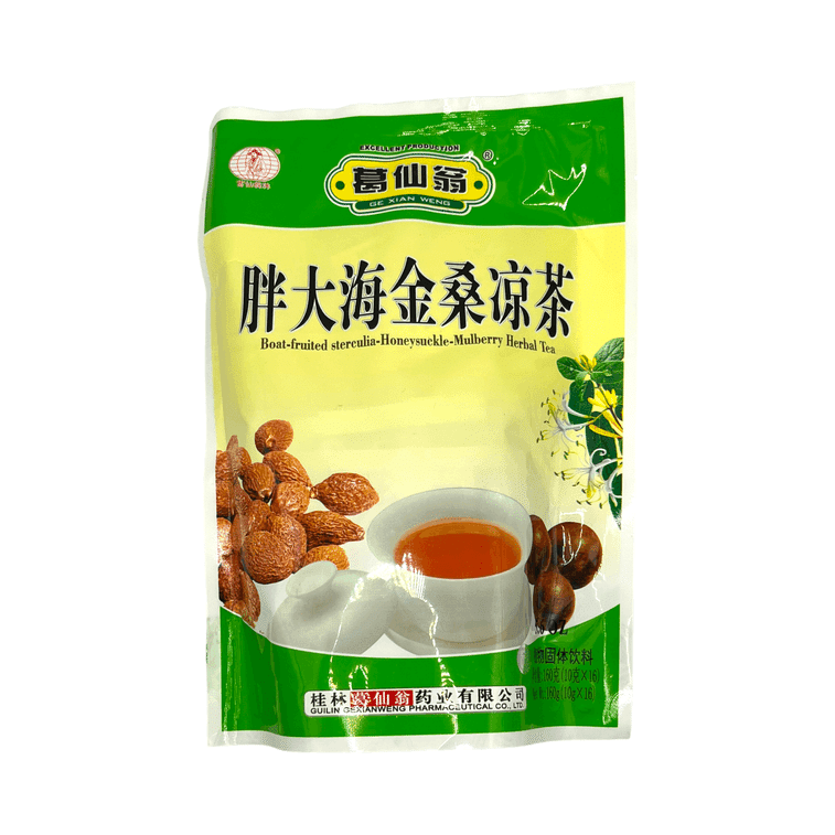 葛仙翁 胖大海金桑凉茶 - 清热润肺滋阴生津 喉咙痛 咽炎 10克x16 中国 160 克