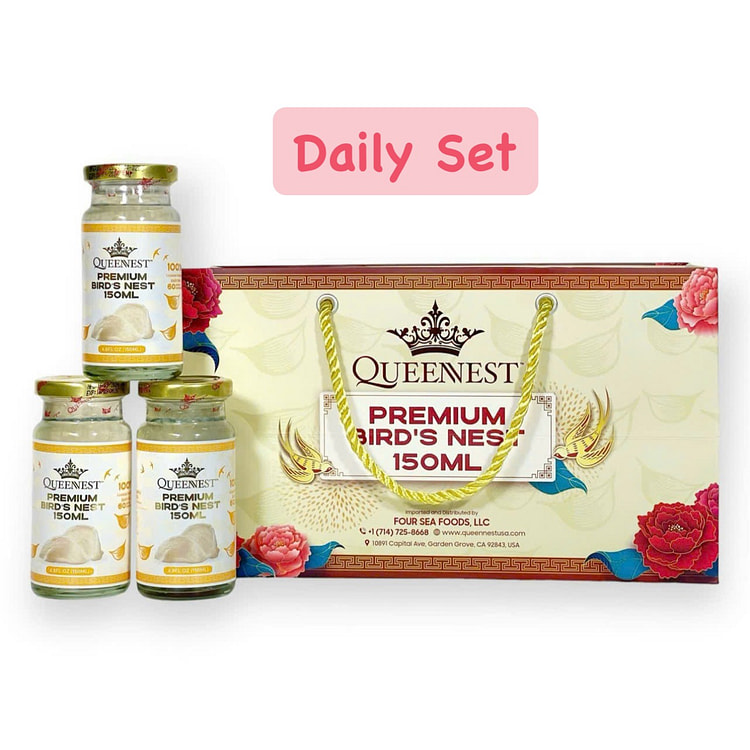 Bird’s Nest 60%  Yến Set 8 Jars x 150ml - DAILY SET - FDA APPROVED-100% NAT