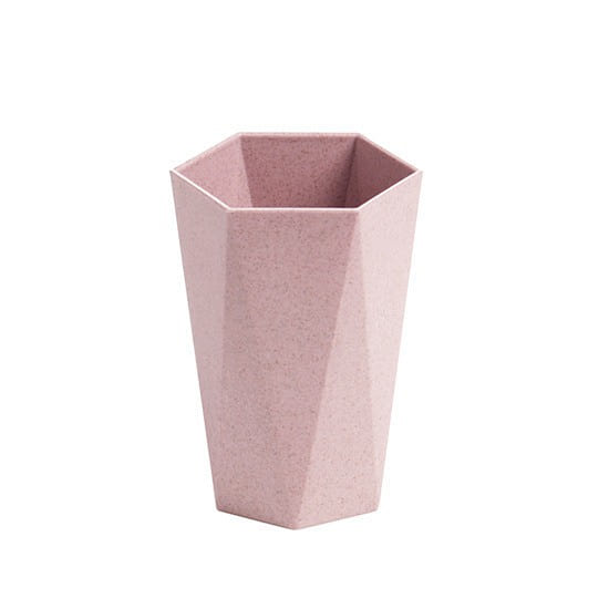 2 Count/Pack Pink-Thickened Diamond-Shaped Mouthwash Cup 2 カウント