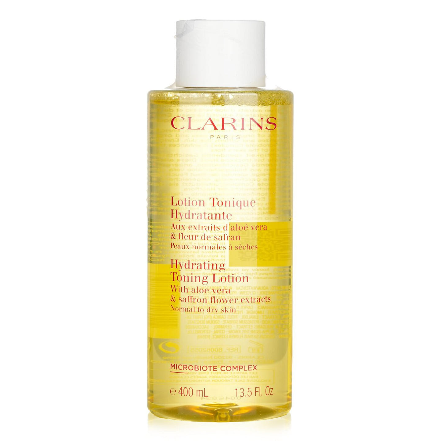 Clarins Hydrating Toning Lotion with Aloe Vera & Saffron Flower Extracts – Normal to Dry Skin 400ml/13.5oz 400 ml