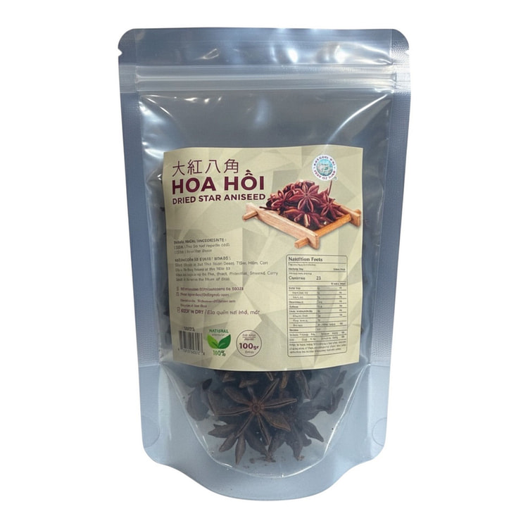 Dried Star Aniseed Hoa Hoi 100% Pure Star Anise 100 g