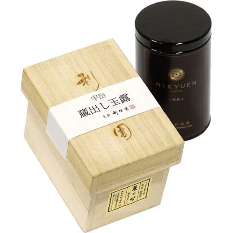 Kyoto Rikyuen Uji Gyokuro 100g KS-03 [Wood Box] 1 each